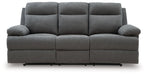 Side-Swipe Reclining Sofa with Drop Down Table - Bill's Discount Center (Bradenton, FL)