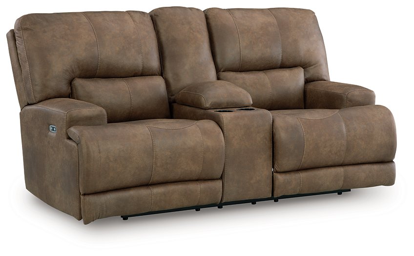 Beckley Place Power Reclining Loveseat with Console - Bill's Discount Center (Bradenton, FL)