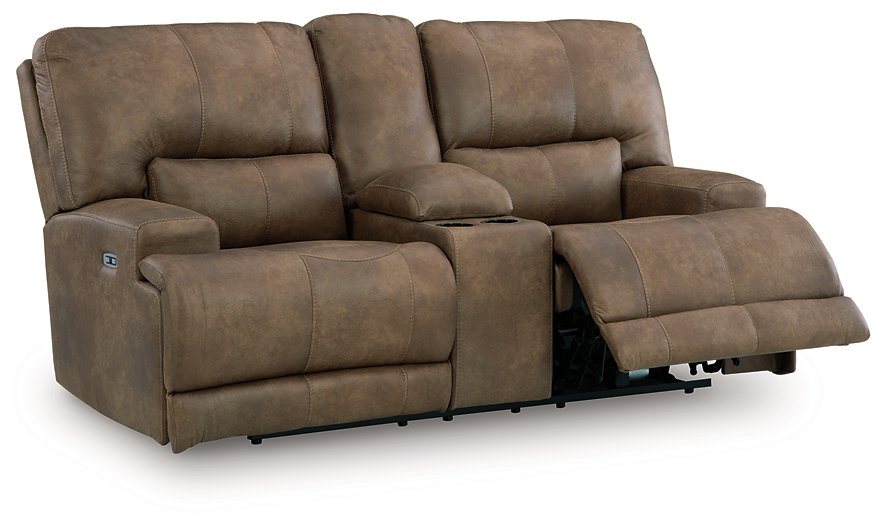 Beckley Place Power Reclining Loveseat with Console - Bill's Discount Center (Bradenton, FL)