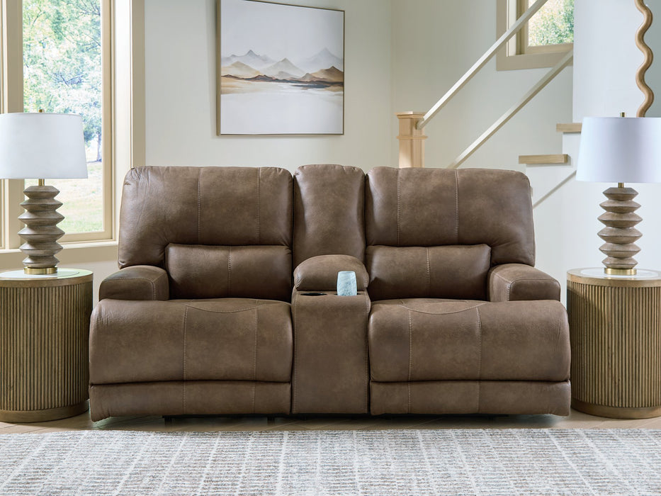 Beckley Place Power Reclining Loveseat with Console - Bill's Discount Center (Bradenton, FL)
