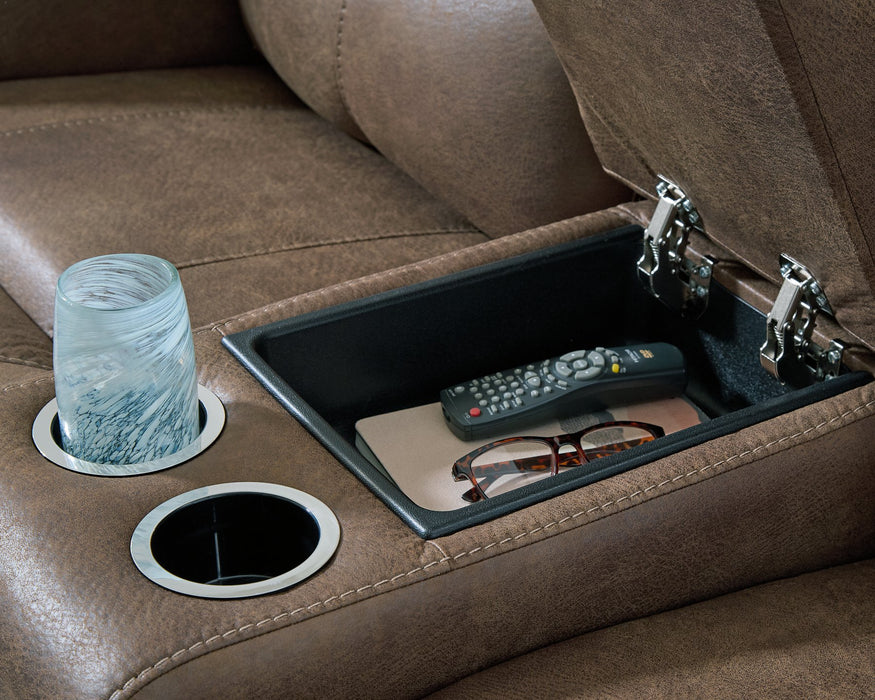 Beckley Place Power Reclining Loveseat with Console - Bill's Discount Center (Bradenton, FL)