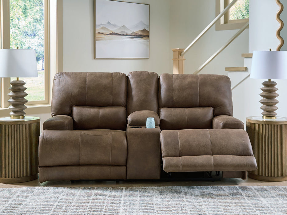 Beckley Place Power Reclining Loveseat with Console - Bill's Discount Center (Bradenton, FL)
