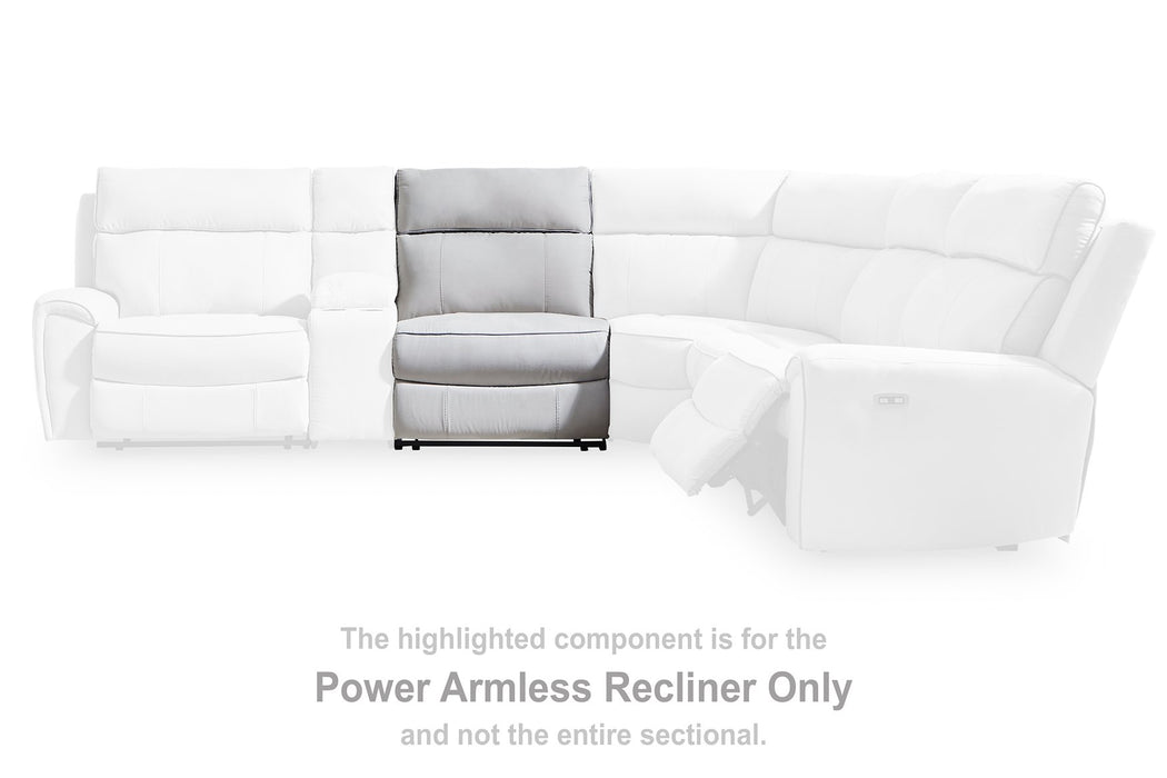 Social Pointe Reclining Sectional with Storage Console - Bill's Discount Center (Bradenton, FL)
