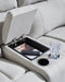 Social Pointe Reclining Sectional with Storage Console - Bill's Discount Center (Bradenton, FL)