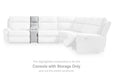 Social Pointe Reclining Sectional with Storage Console - Bill's Discount Center (Bradenton, FL)