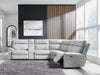 Social Pointe Reclining Sectional with Storage Console - Bill's Discount Center (Bradenton, FL)