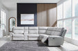 Social Pointe Reclining Sectional with Storage Consoles - Bill's Discount Center (Bradenton, FL)