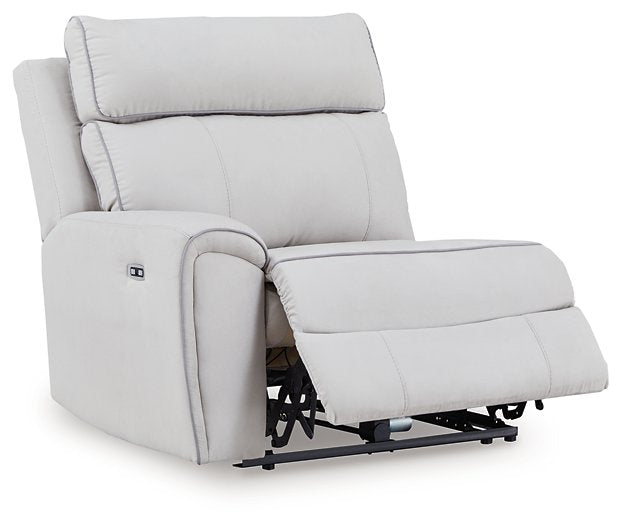 Social Pointe Reclining Sectional with Storage Console - Bill's Discount Center (Bradenton, FL)