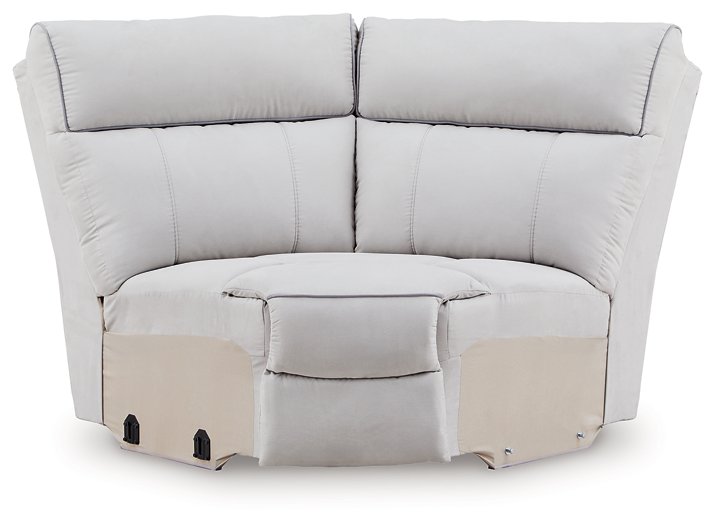 Social Pointe Reclining Sectional with Storage Console - Bill's Discount Center (Bradenton, FL)