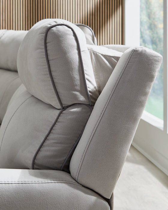 Social Pointe Reclining Sectional with Storage Console - Bill's Discount Center (Bradenton, FL)