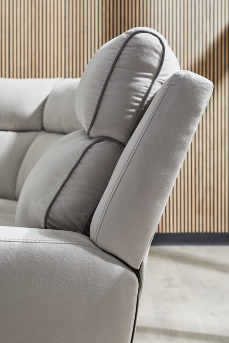 Social Pointe Reclining Sectional with Storage Console - Bill's Discount Center (Bradenton, FL)