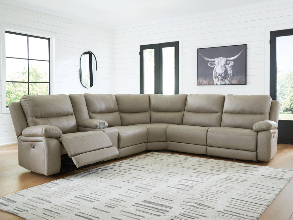 Narwhal Place Reclining Sectional with Storage Console - Bill's Discount Center (Bradenton, FL)