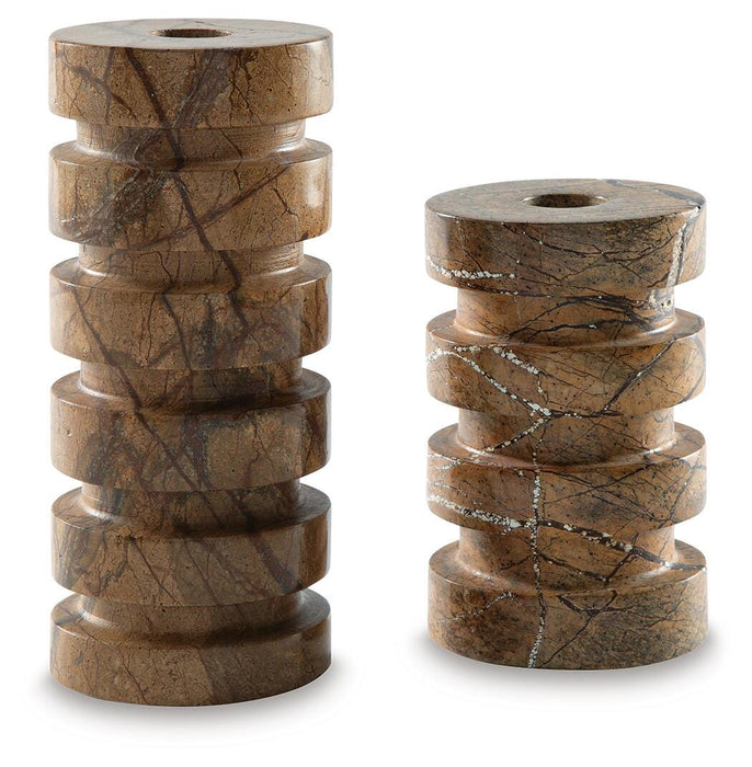 Emsleyfield Candle Holder Set (Set of 2) - Bill's Discount Center (Bradenton, FL)
