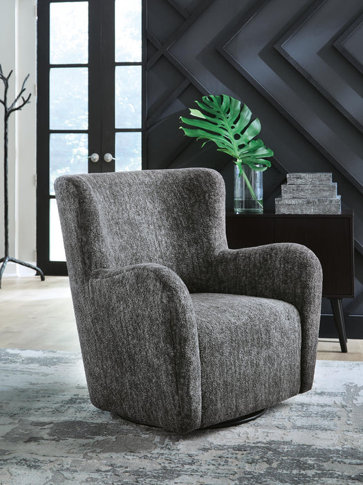 Rowenburg Swivel Glider Accent Chair - Bill's Discount Center (Bradenton, FL)