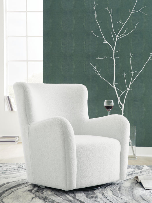 Rowenburg Swivel Glider Accent Chair - Bill's Discount Center (Bradenton, FL)