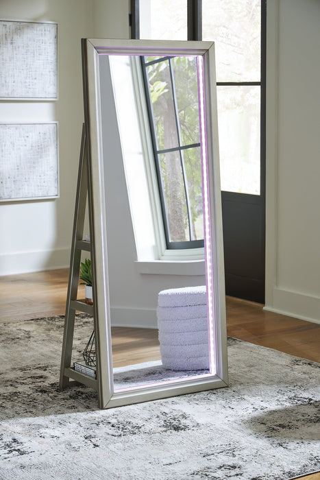 Evesen Floor Standing Mirror/Storage - Bill's Discount Center (Bradenton, FL)