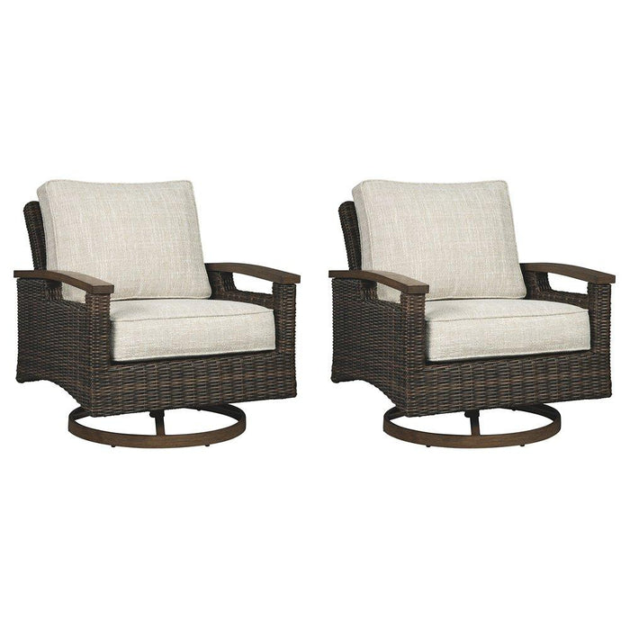 Paradise Trail Outdoor Loveseat, Lounge Chairs and Fire Pit Table - Bill's Discount Center (Bradenton, FL)