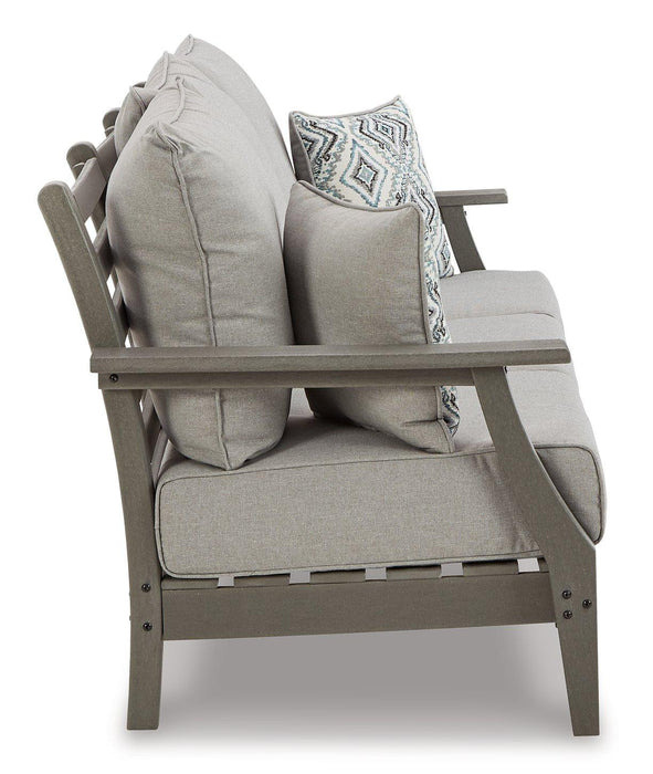 Visola Outdoor Sofa and Loveseat Set - Bill's Discount Center (Bradenton, FL)
