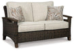 Paradise Trail Outdoor Loveseat, Lounge Chairs and Fire Pit Table - Bill's Discount Center (Bradenton, FL)