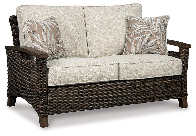 Paradise Trail Outdoor Loveseat, Lounge Chairs and Fire Pit Table - Bill's Discount Center (Bradenton, FL)