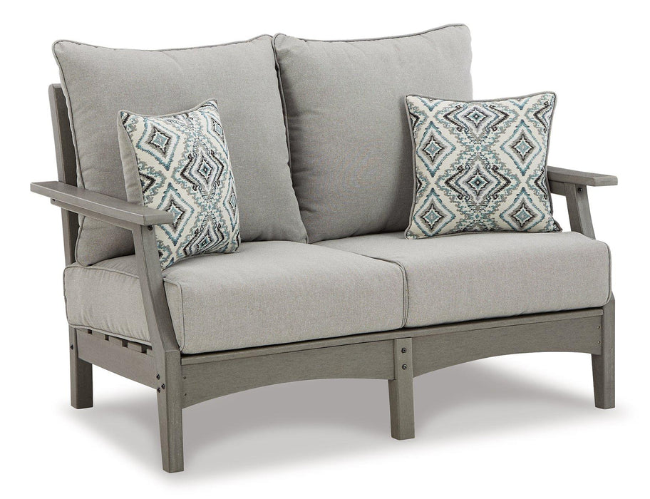 Visola Outdoor Sofa and Loveseat Set - Bill's Discount Center (Bradenton, FL)