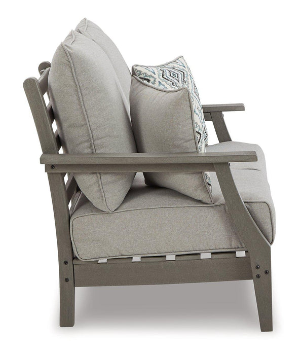 Visola Outdoor Sofa and Loveseat Set - Bill's Discount Center (Bradenton, FL)