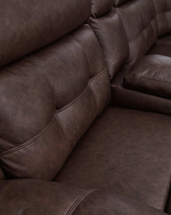 Punch Up Power Reclining Sectional Loveseat with Console - Bill's Discount Center (Bradenton, FL)