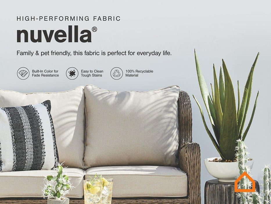 Visola Outdoor Sofa and Loveseat Set - Bill's Discount Center (Bradenton, FL)