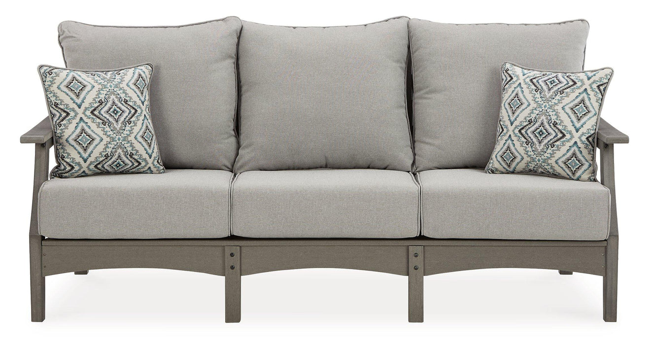 Visola Outdoor Sofa and Loveseat Set - Bill's Discount Center (Bradenton, FL)