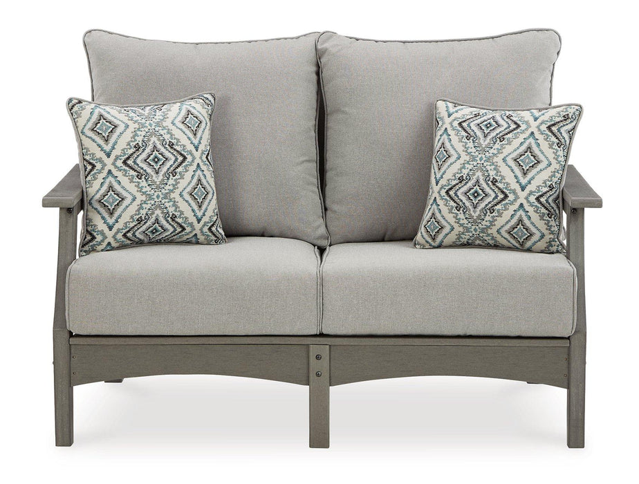Visola Outdoor Sofa and Loveseat Set - Bill's Discount Center (Bradenton, FL)