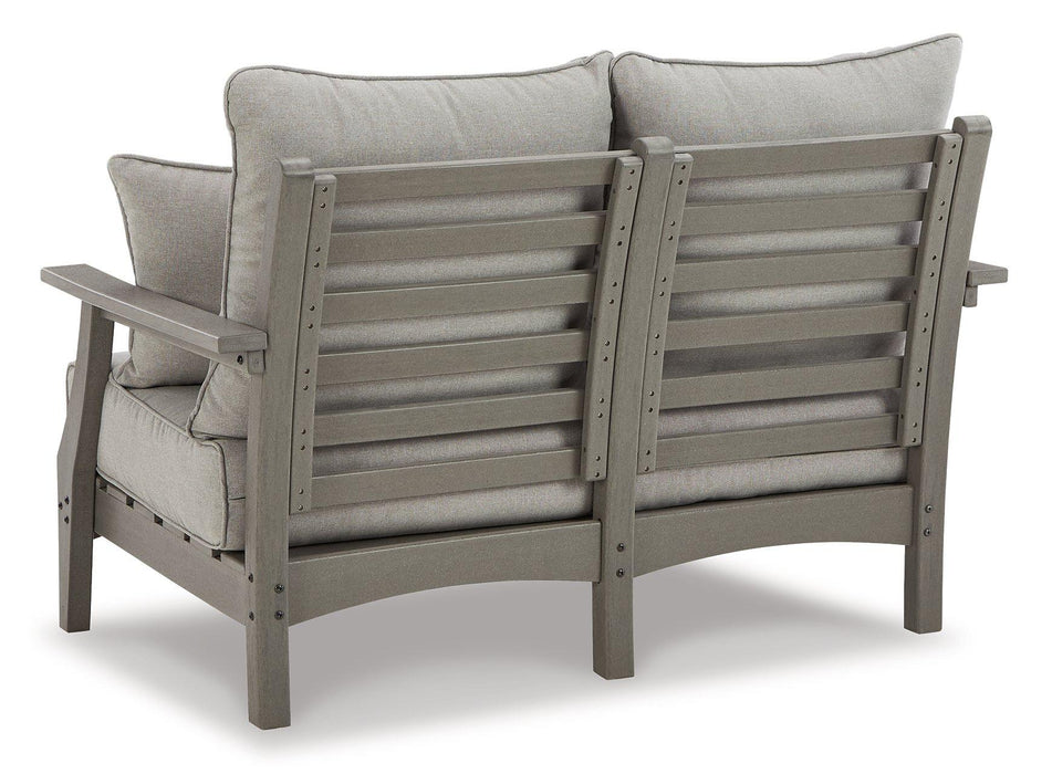 Visola Outdoor Sofa and Loveseat Set - Bill's Discount Center (Bradenton, FL)