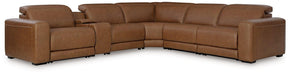Magic Man Power Reclining Sectional with Console - Bill's Discount Center (Bradenton, FL)