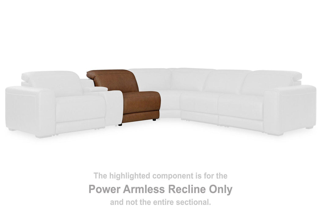 Magic Man Power Reclining Sectional with Console - Bill's Discount Center (Bradenton, FL)