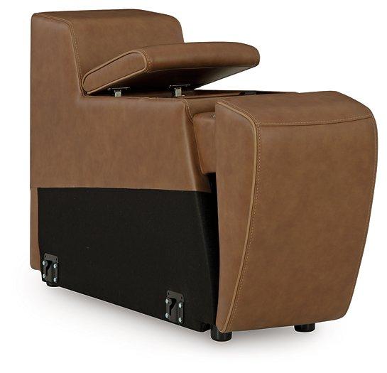 Magic Man Power Reclining Sectional with Console - Bill's Discount Center (Bradenton, FL)
