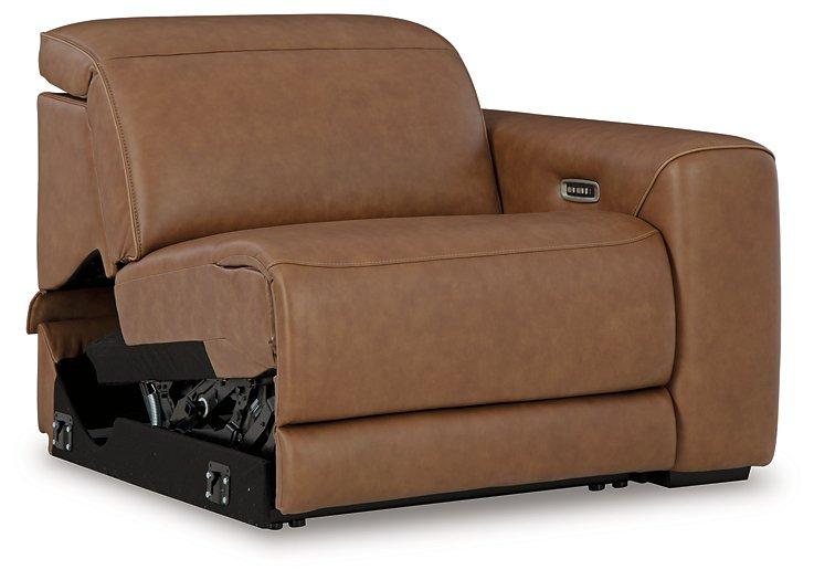 Magic Man Power Reclining Sectional with Console - Bill's Discount Center (Bradenton, FL)