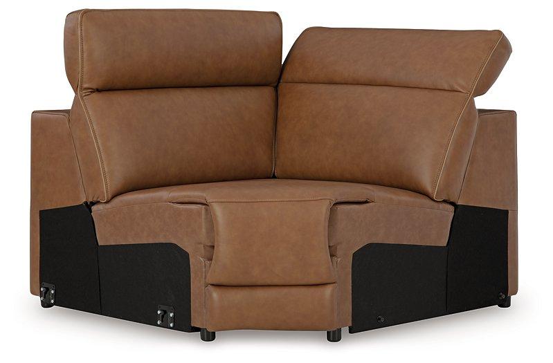 Magic Man Power Reclining Sectional with Console - Bill's Discount Center (Bradenton, FL)