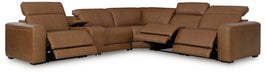 Magic Man Power Reclining Sectional with Console - Bill's Discount Center (Bradenton, FL)