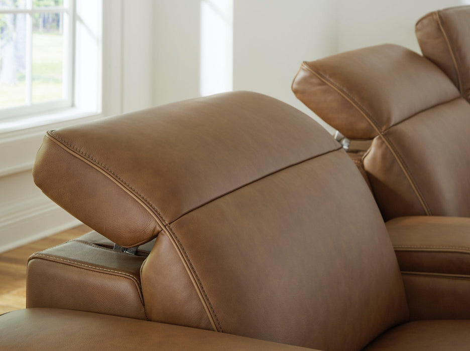 Magic Man Power Reclining Sectional with Console - Bill's Discount Center (Bradenton, FL)