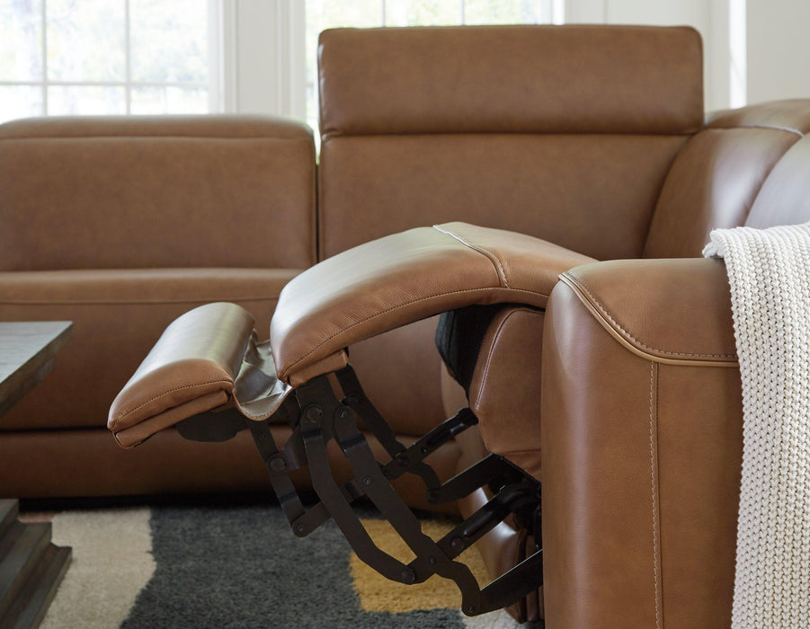 Magic Man Power Reclining Sectional with Console - Bill's Discount Center (Bradenton, FL)