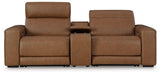 Magic Man Power Reclining Sectional Loveseat with Console - Bill's Discount Center (Bradenton, FL)