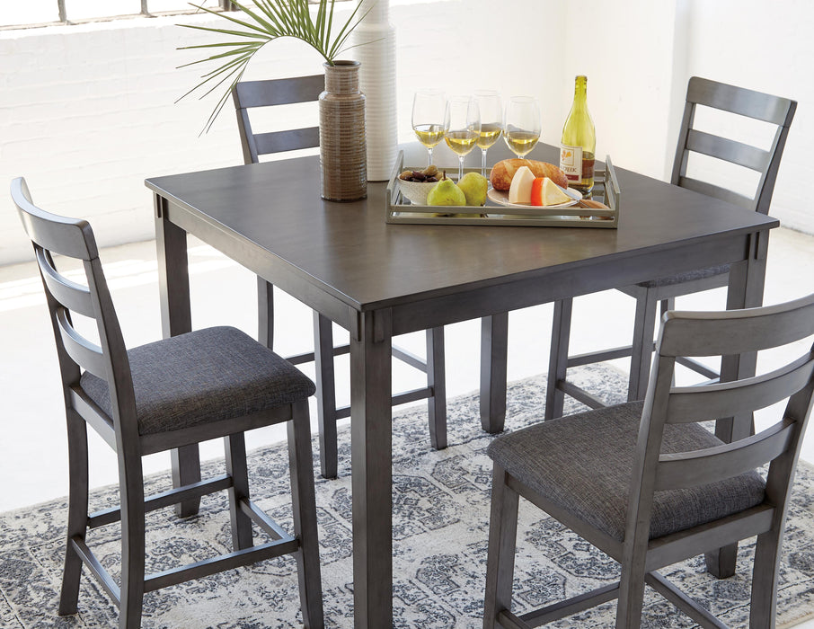 Bridson Counter Height Dining Table and Bar Stools (Set of 5) - Bill's Discount Center (Bradenton, FL)