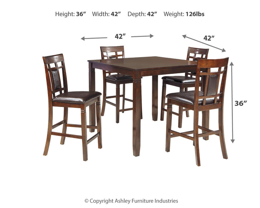 Bennox Counter Height Dining Table and Bar Stools (Set of 5) - Bill's Discount Center (Bradenton, FL)