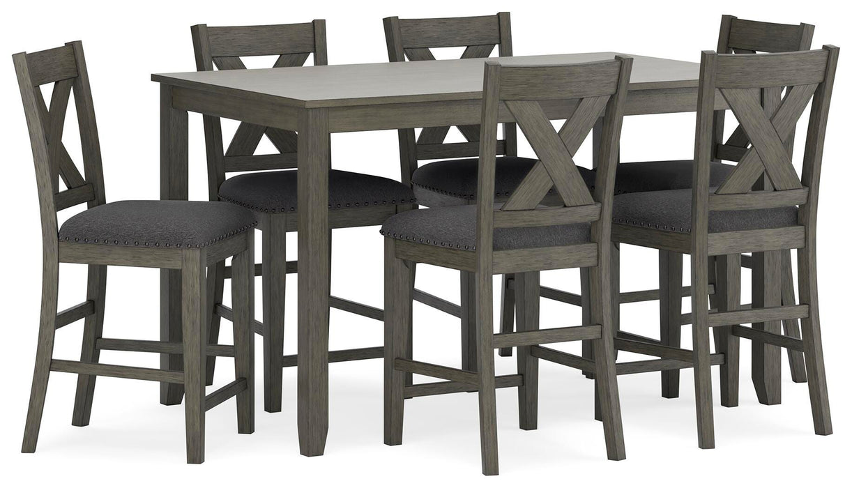Caitbrook Counter Height Dining Table and Bar Stools (Set of 7) - Bill's Discount Center (Bradenton, FL)