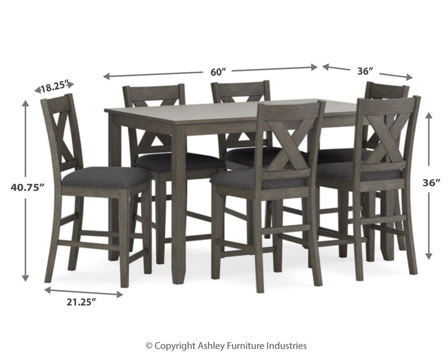 Caitbrook Counter Height Dining Table and Bar Stools (Set of 7) - Bill's Discount Center (Bradenton, FL)