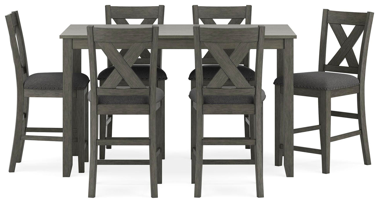 Caitbrook Counter Height Dining Table and Bar Stools (Set of 7) - Bill's Discount Center (Bradenton, FL)