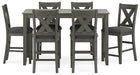 Caitbrook Counter Height Dining Table and Bar Stools (Set of 7) - Bill's Discount Center (Bradenton, FL)
