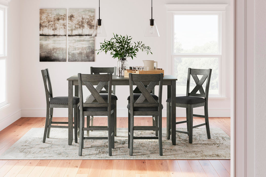 Caitbrook Counter Height Dining Table and Bar Stools (Set of 7) - Bill's Discount Center (Bradenton, FL)