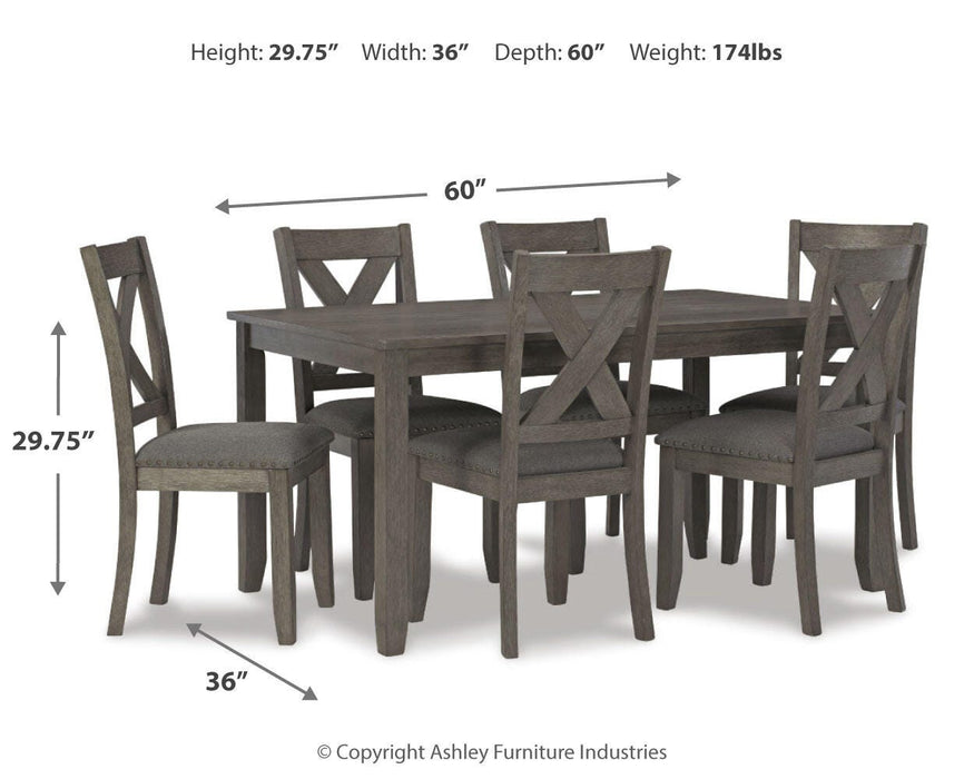 Caitbrook Dining Table and Chairs (Set of 7) - Bill's Discount Center (Bradenton, FL)