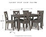 Caitbrook Dining Table and Chairs (Set of 7) - Bill's Discount Center (Bradenton, FL)