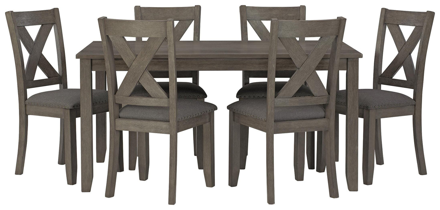 Caitbrook Dining Table and Chairs (Set of 7) - Bill's Discount Center (Bradenton, FL)